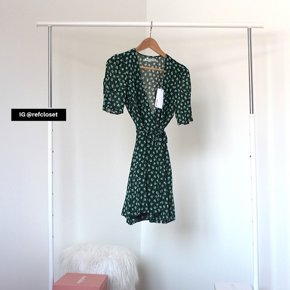 Reformation Lucky Dress (Chive) - Picture 3 of 3